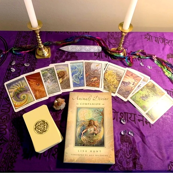 SOLD! Animals Divine Tarot Set Lisa Hunt RARE OOP 1st Edition 2nd Printing 2005 - Picture 1 of 8